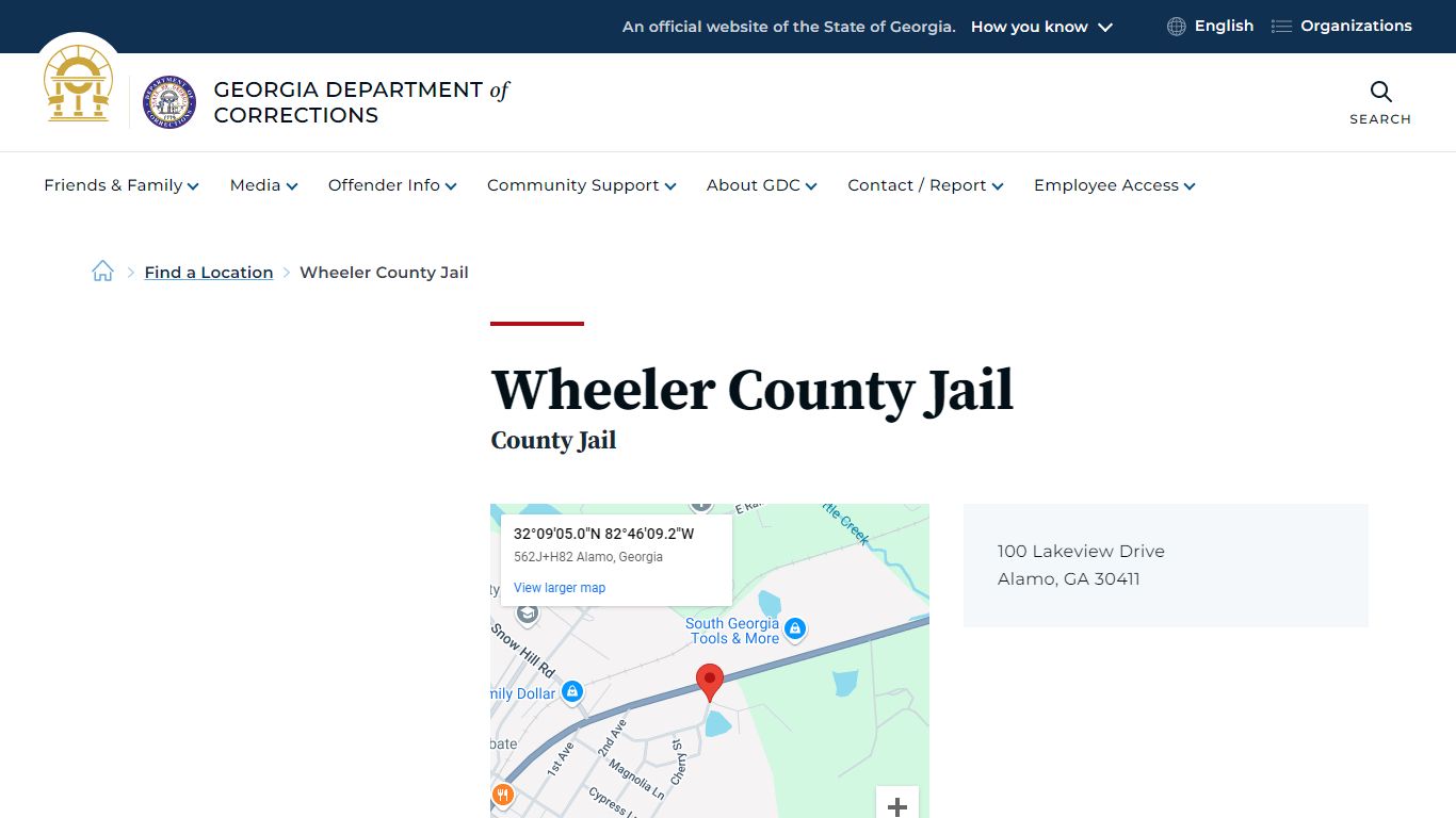 Wheeler County Jail - Georgia Department of Corrections