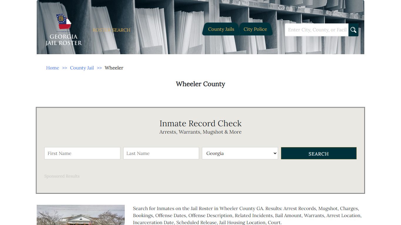 Wheeler County - Georgia Jail Inmate Search