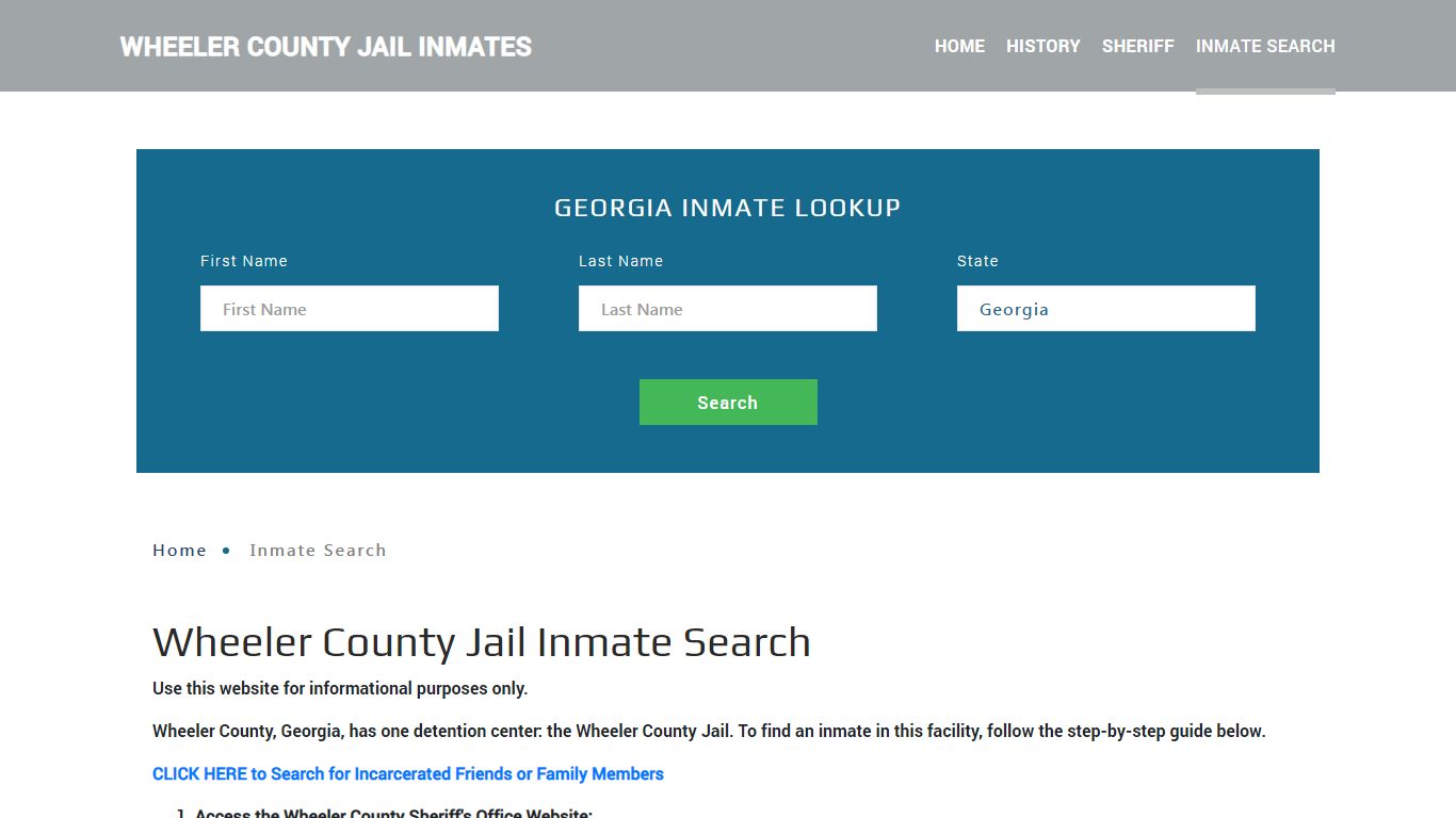 Wheeler County, GA Detainee Lookup