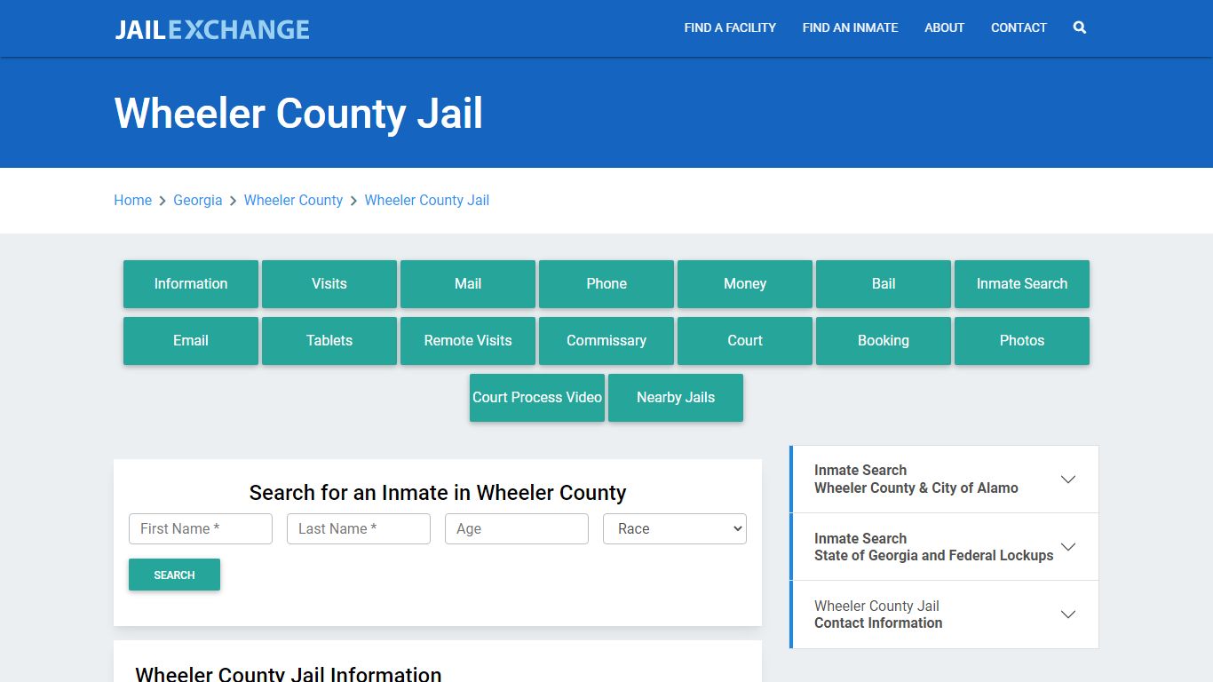 Wheeler County Jail Roster Lookup, GA, Inmate Search