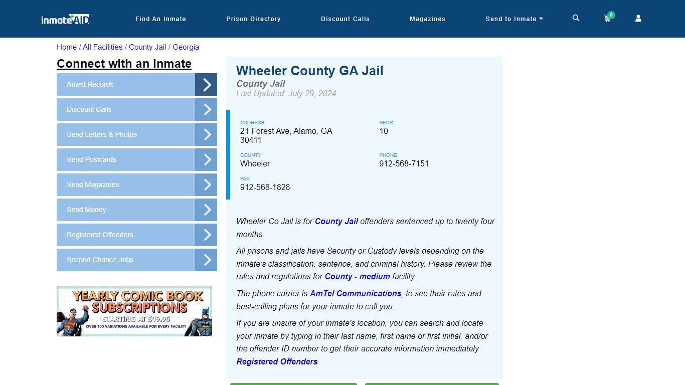 Wheeler County GA Jail - Inmate Locator